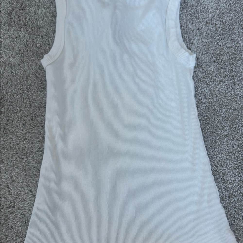 Universal Thread White Ribbed Henley Tank Top - Picture 3 of 3